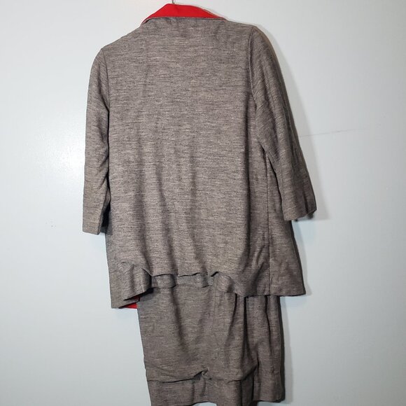 Vintage Silla's from Italy to Miami Gray and red 3-piece suit 1960's / 1970's - Picture 2 of 10